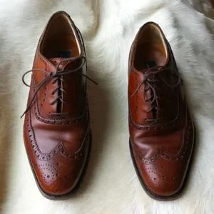 Hickey Freeman Brown Leather Oxfords HICKEY FREEMAN Solid Brown Leather Mens Split Toe Oxford  main image 4